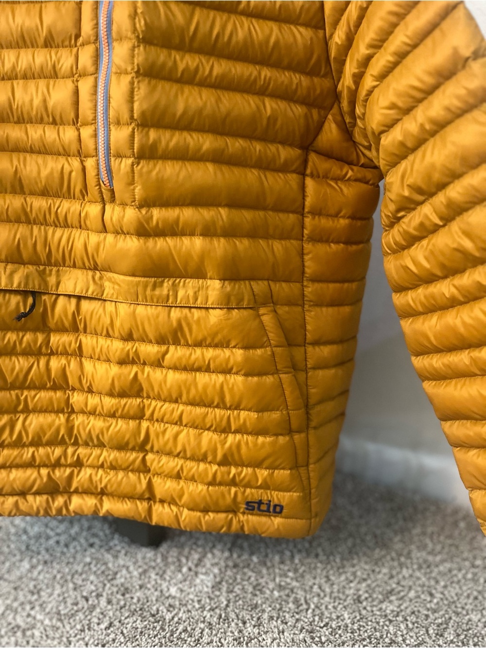 Womens Quilted Hooded STIO Jacket - Mustard - Picture 2 of 4